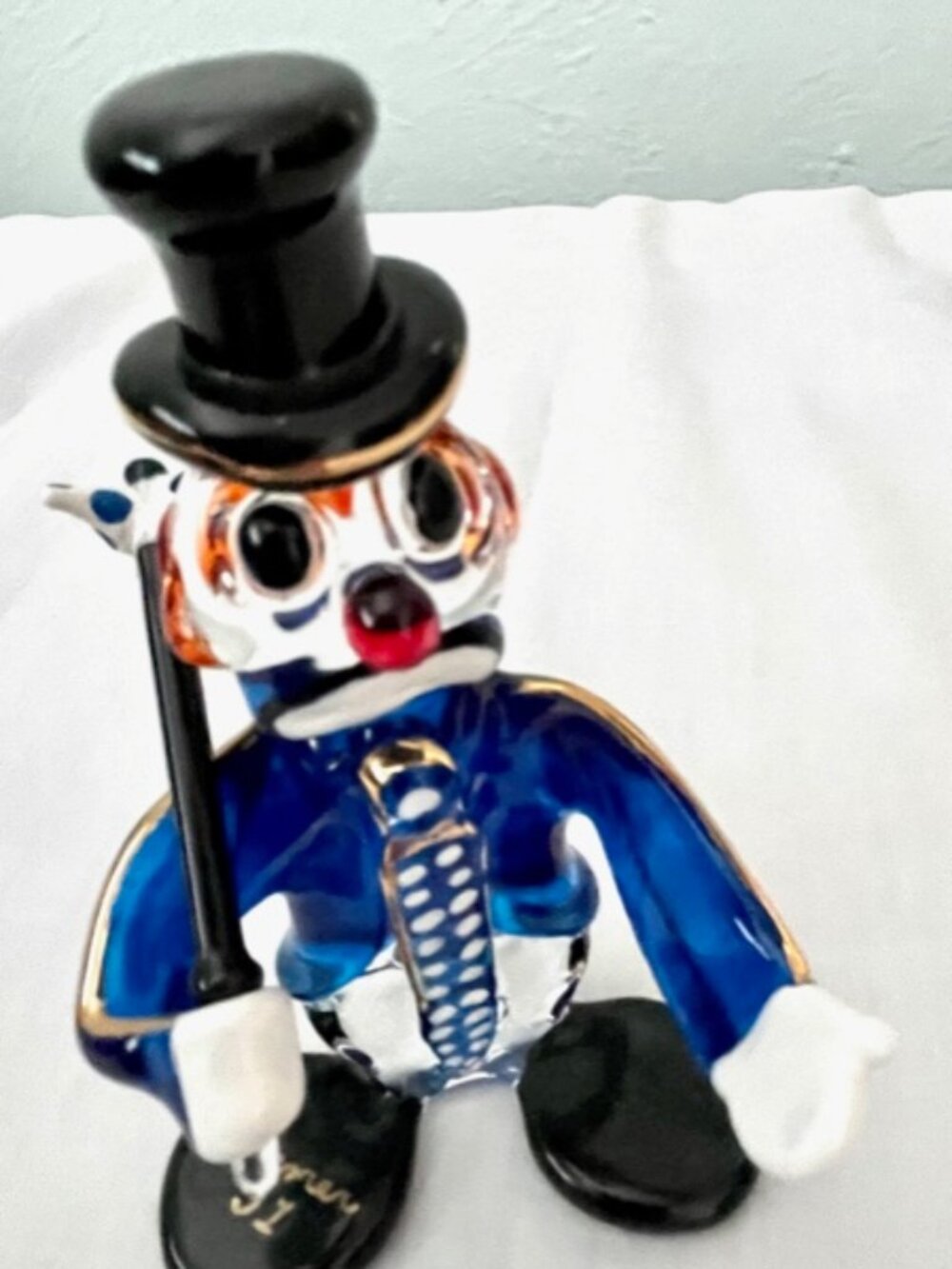 Handblown Art Glass Hobo Clown - Picture 5 of 5